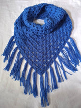 Load image into Gallery viewer, The Interlace Kerchief Cowl Scarf, Crocheted Scarf, Handmade, Triangular Scarf, Bandana Scarf