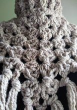 Load image into Gallery viewer, The Oversized Kerchief Cowl Scarf, Handmade Scarf, Crochet Scarf, Bandana Scarf, Triangular Scarf