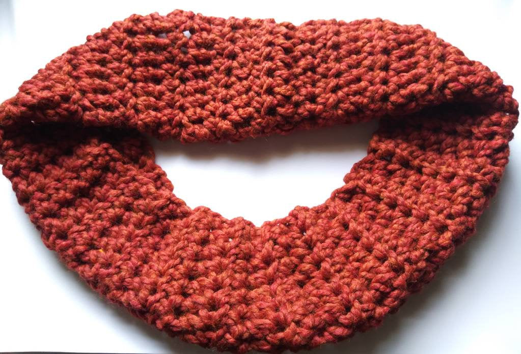 Crocheted Scarf, Handmade Thick Scarf, Infinity scarf