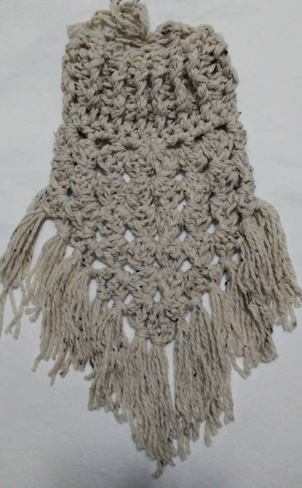 The Oversized  Kerchief Cowl  Scarf, Handmade Scarf, Crochet Scarf, Bandana Scarf, Triangular Scarf