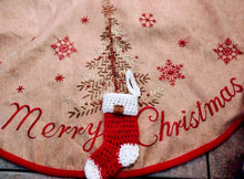 Load image into Gallery viewer, Mini Christmas Stockings. Crochet stocking. Handmade stocking. 2 for 10
